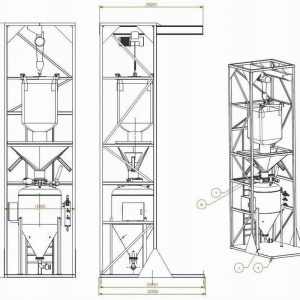 jumbo bag unloading and pneumatic conveyor